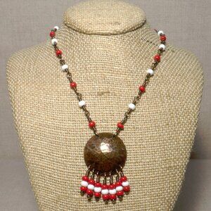 Handmade Hand Crafted Bohemian Fringed Beaded Necklace